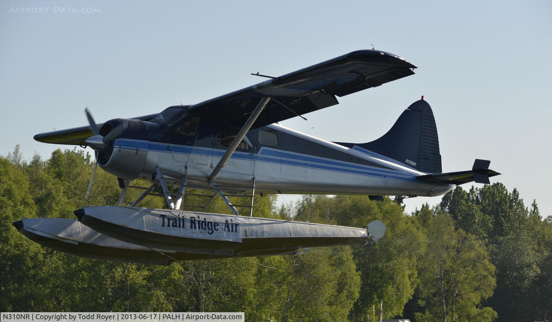 N310NR, 1952 De Havilland Canada DHC-2 Beaver Mk.1 (L20A) C/N 396, Departing Lake Hood