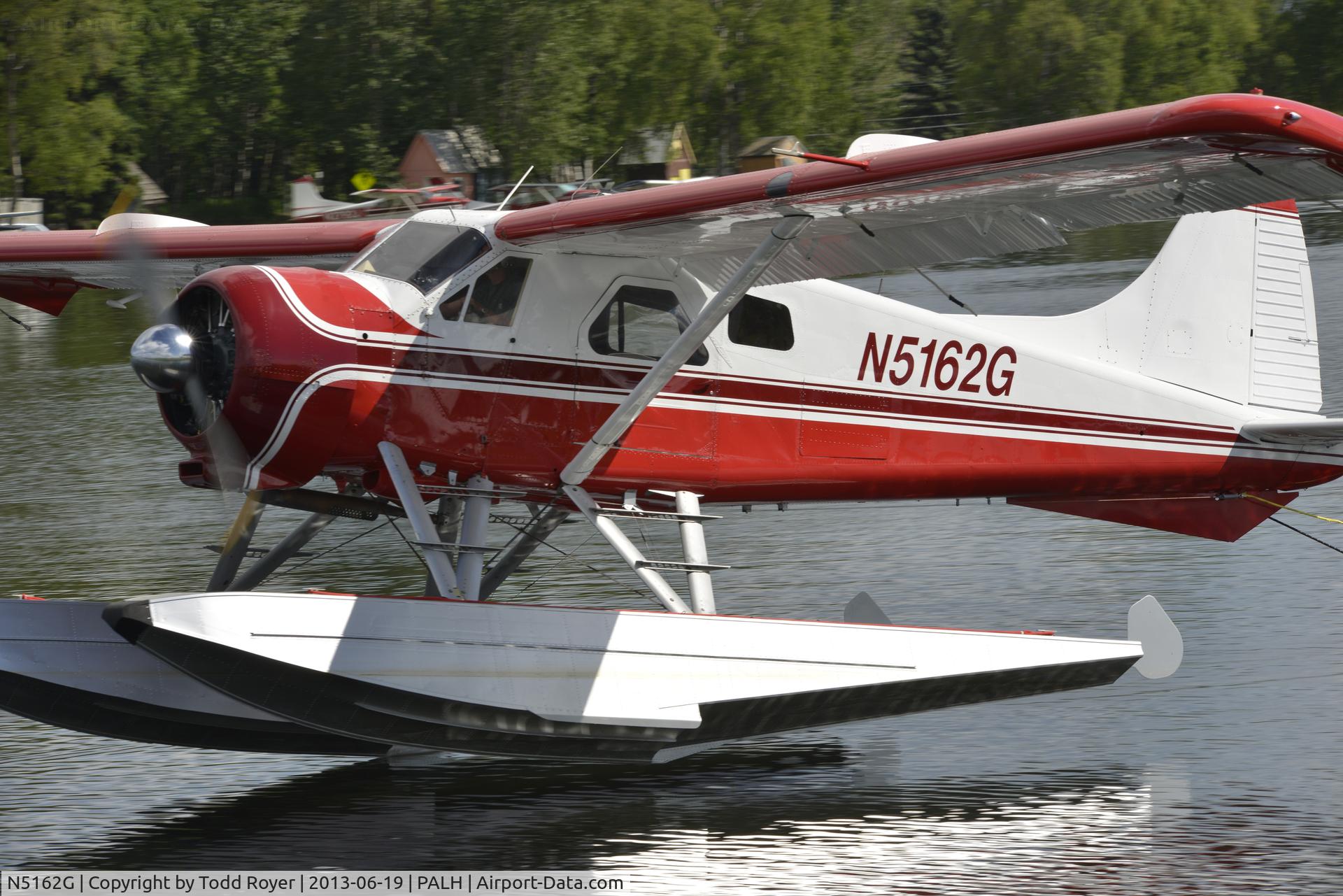 N5162G, 1953 De Havilland Canada DHC-2 Beaver Mk.I C/N 658, Departing Lake Hood