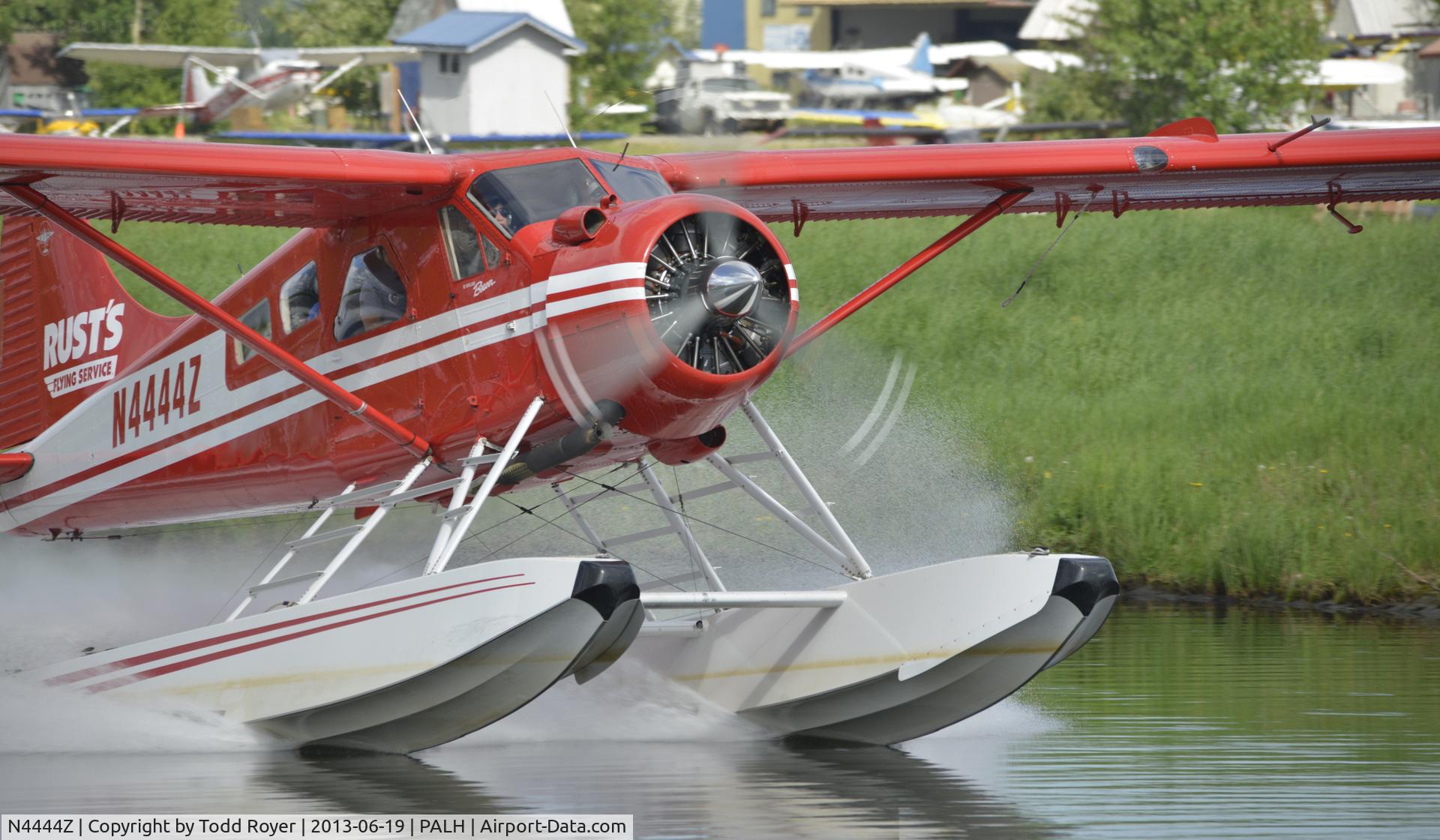 N4444Z, 1958 De Havilland Canada Beaver DHC-2 Mk1 C/N 1307, High speed taxi on Lake Hood