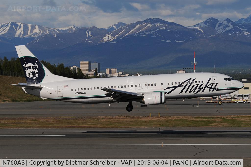 N760AS, 1992 Boeing 737-4Q8 C/N 25098, Alaska Airlines Boeing 737-400