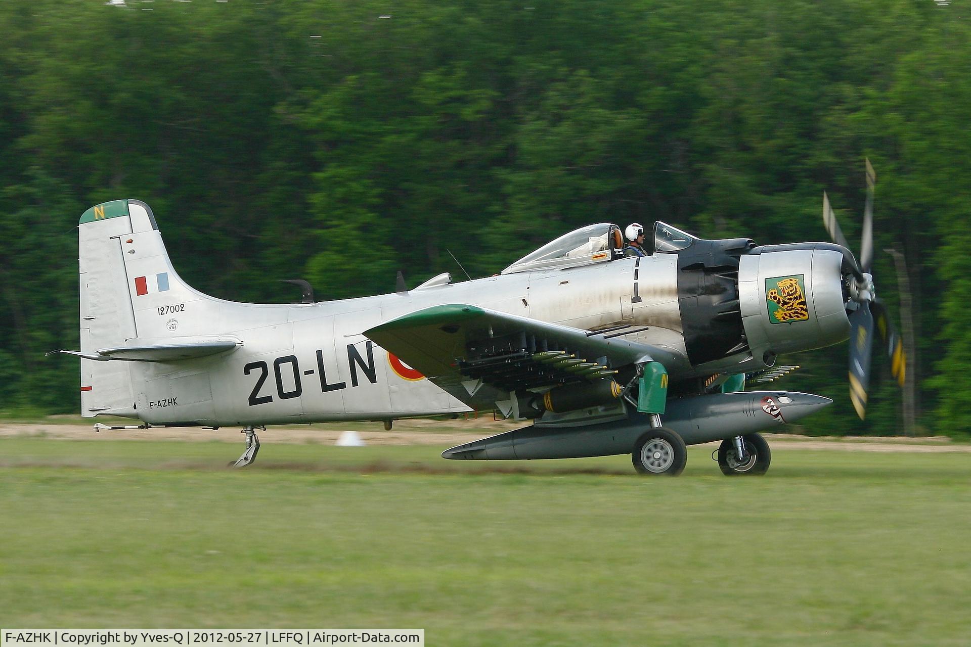 F-AZHK, Douglas AD-4N Skyraider C/N 7802, Douglas AD-4N Skyraider, La Ferté Alais Airfield (LFFQ)