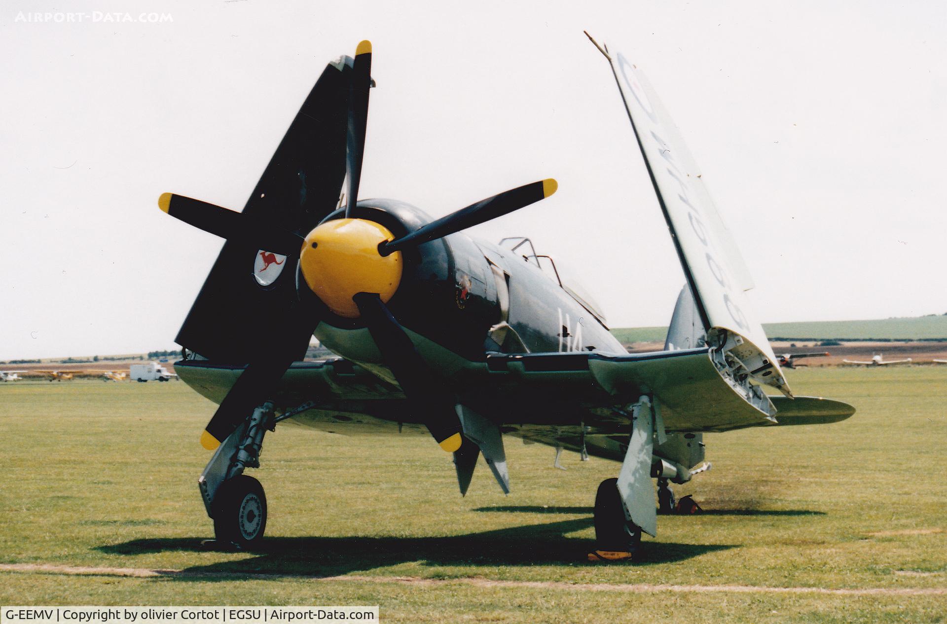 G-EEMV, 1951 Hawker Sea Fury FB.11 C/N 41H/636335, folded wings, Duxford 1999