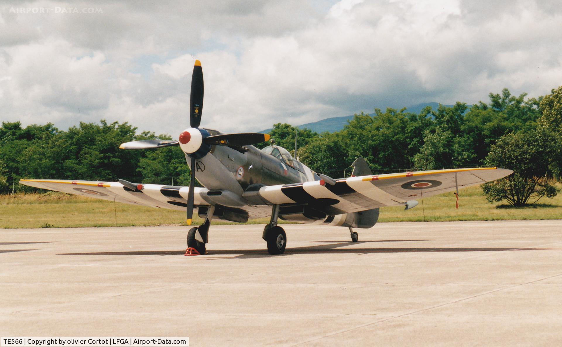TE566, 1944 Supermarine 361 Spitfire LF.IXc C/N CBAF.171363, Colmar AB late 90's