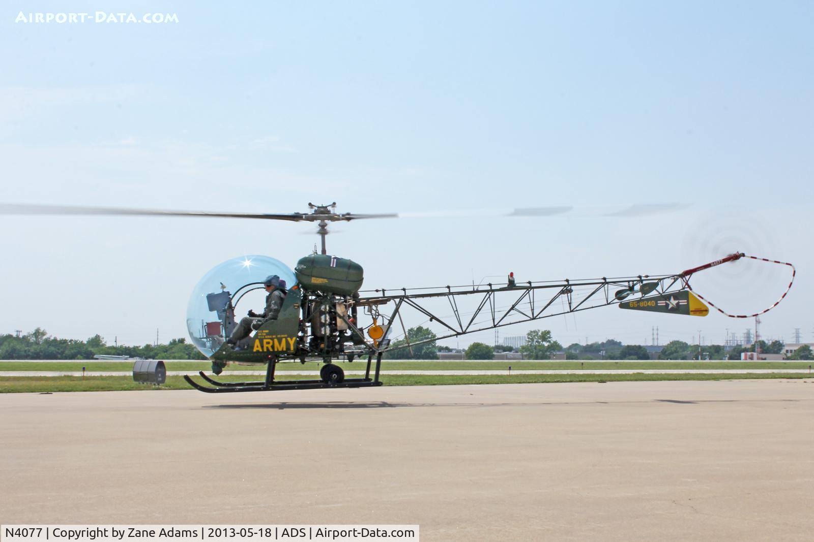 N4077, 1965 Bell 47G-3B-1 Sioux C/N 3473, Cavanaugh Flight Museum, Warbirds over Addison 2013