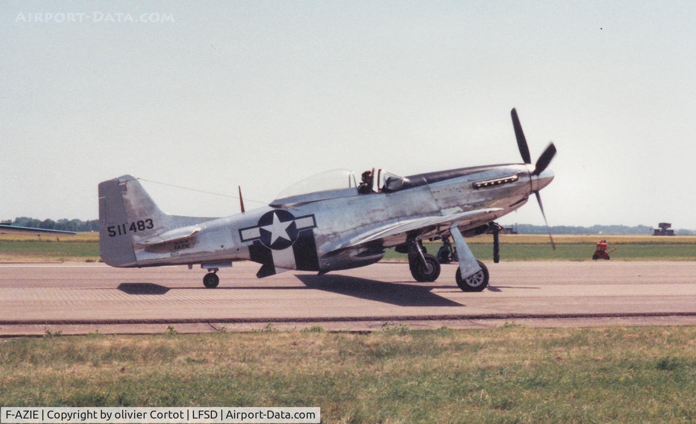 F-AZIE, 1945 North American P-51D Mustang C/N 124-48236, BA102 airshow 1992
