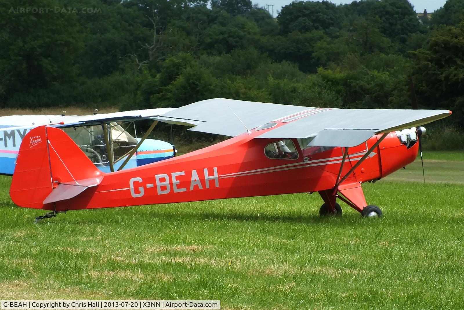 G-BEAH, 1946 Auster J-2 Arrow C/N 2366, at the Stoke Golding stakeout 2013
