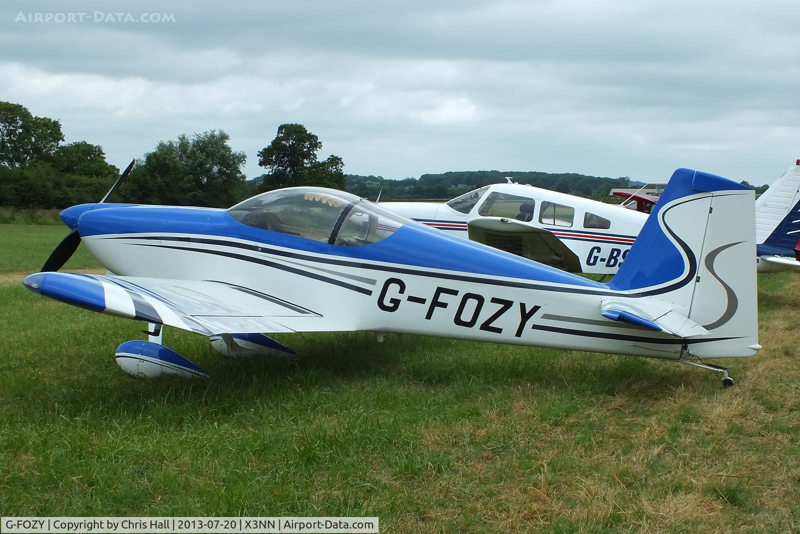 G-FOZY, 2012 Vans RV-7 C/N PFA 323-14150, at the Stoke Golding stakeout 2013