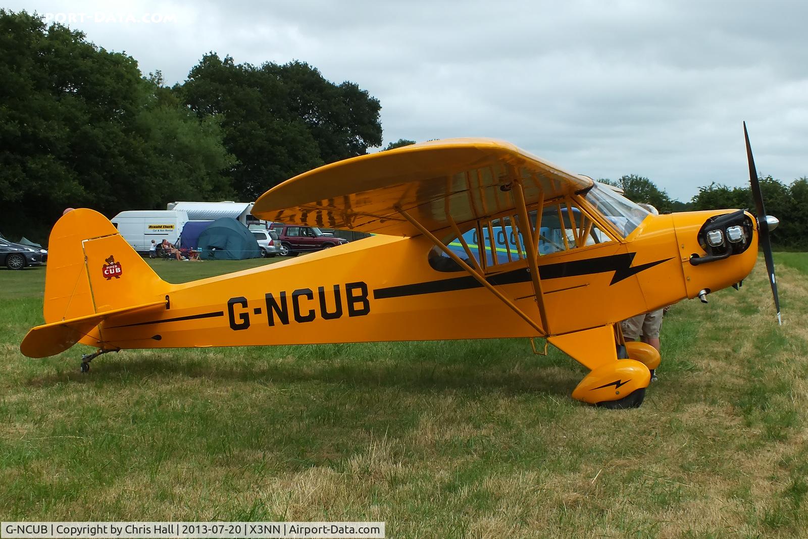 G-NCUB, 1944 Piper L-4H Grasshopper (J3C-65D) C/N 11599, at the Stoke Golding stakeout 2013