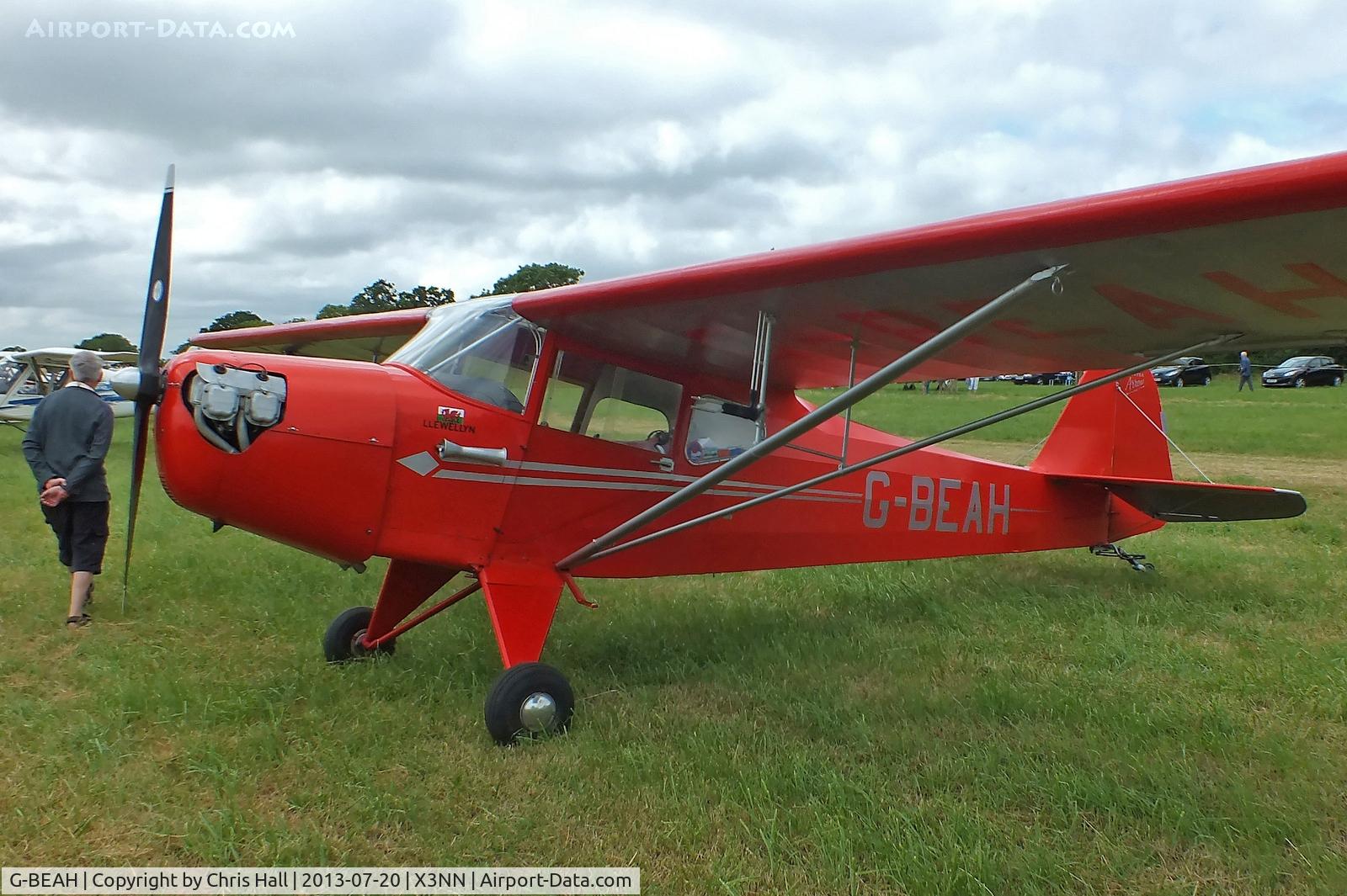 G-BEAH, 1946 Auster J-2 Arrow C/N 2366, at the Stoke Golding stakeout 2013