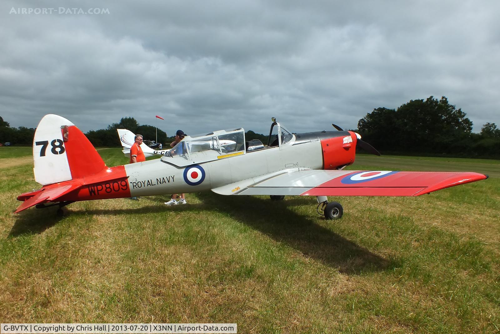 G-BVTX, 1952 De Havilland DHC-1 Chipmunk T.10 C/N C1/0705, at the Stoke Golding stakeout 2013