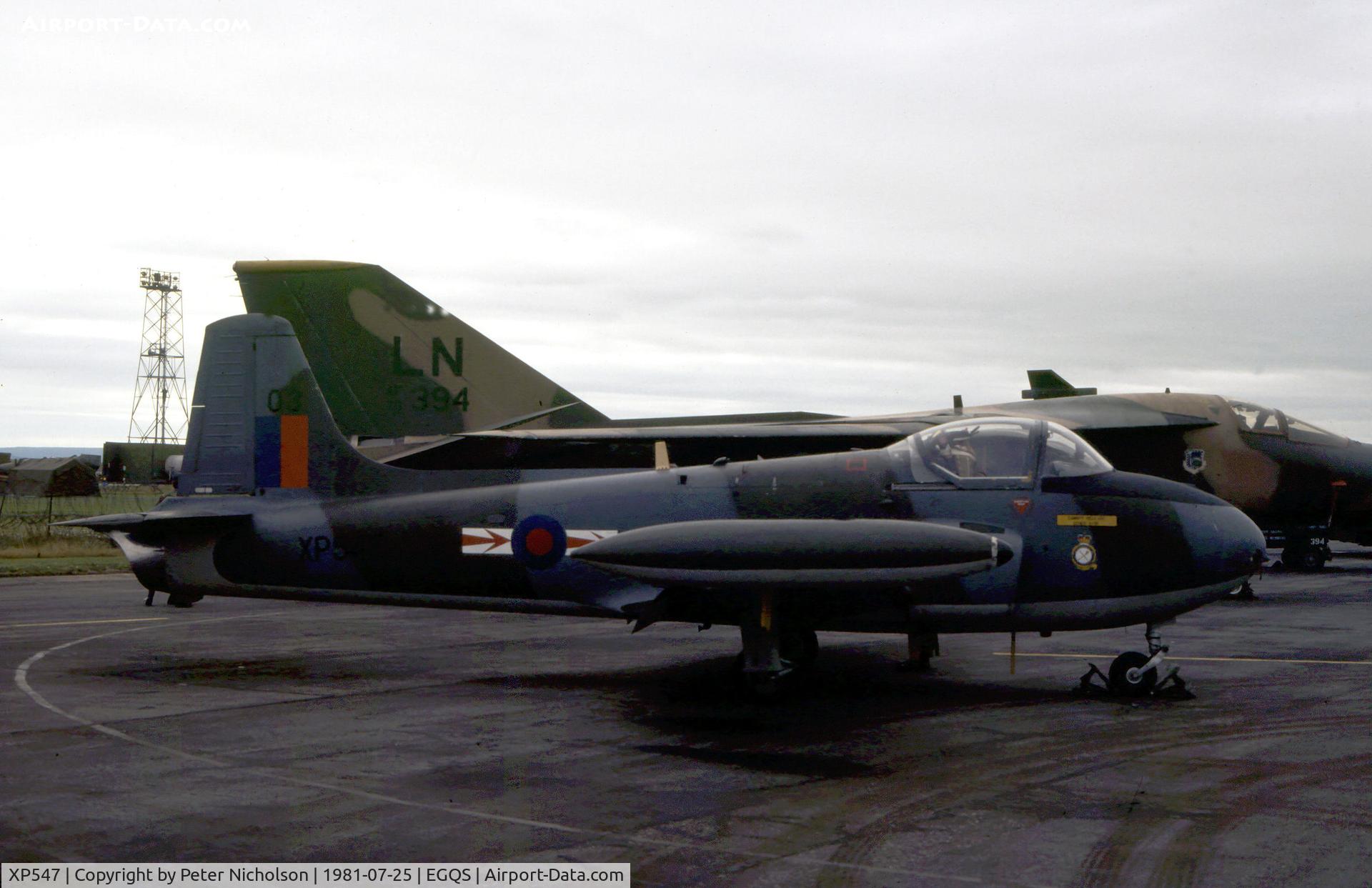 XP547, 1961 BAC 84 Jet Provost T.4 C/N PAC/W/14130, Jet Provost T.4 of 79 Squadron based at RAF Brawdy on display at the 1981 RAF Lossiemouth Airshow.