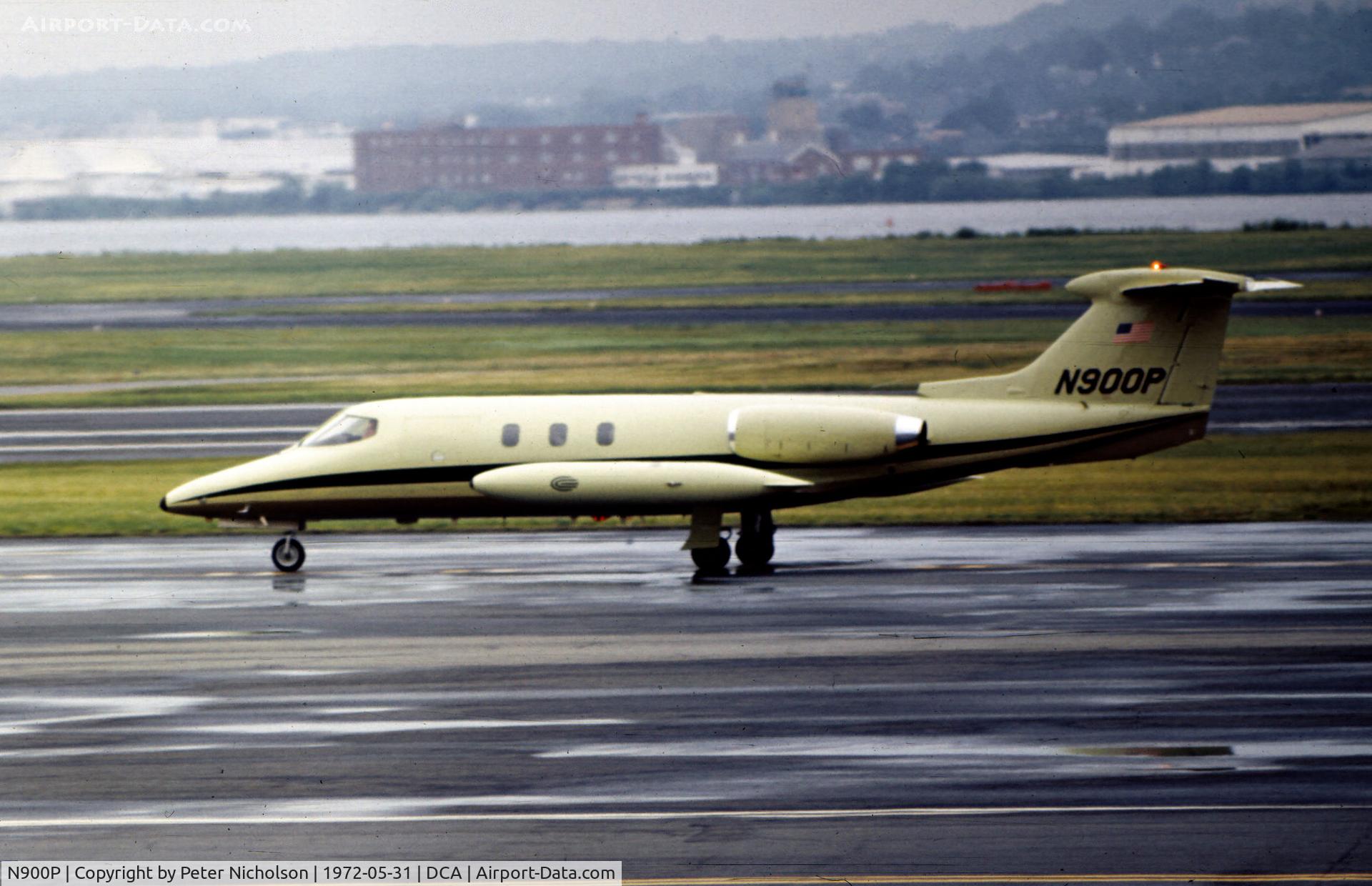 N900P, 1970 Learjet Inc 25 C/N 049, Learjet 25 taxying at what was then known as National Airport in May 1972.