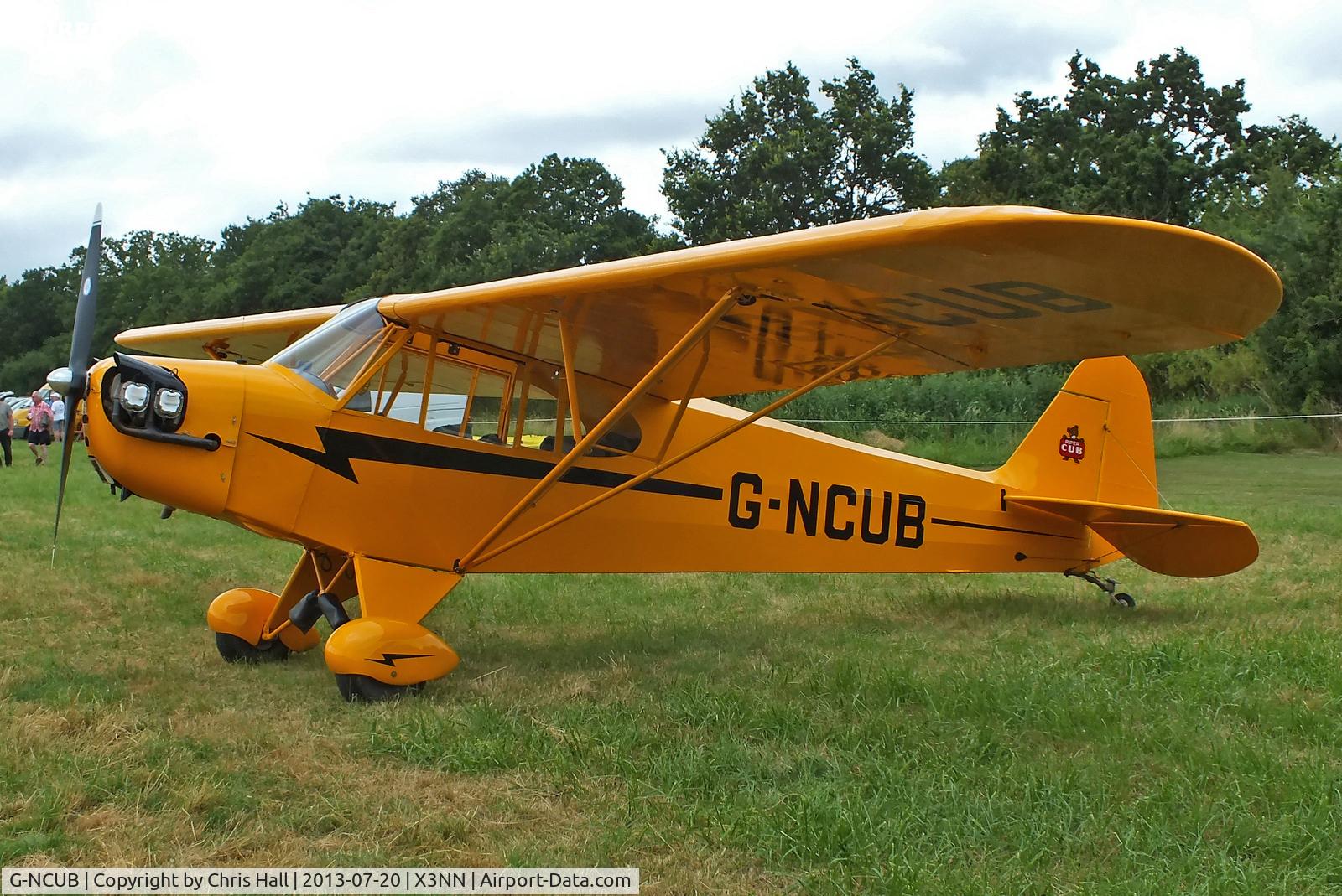 G-NCUB, 1944 Piper L-4H Grasshopper (J3C-65D) C/N 11599, at the Stoke Golding stakeout 2013