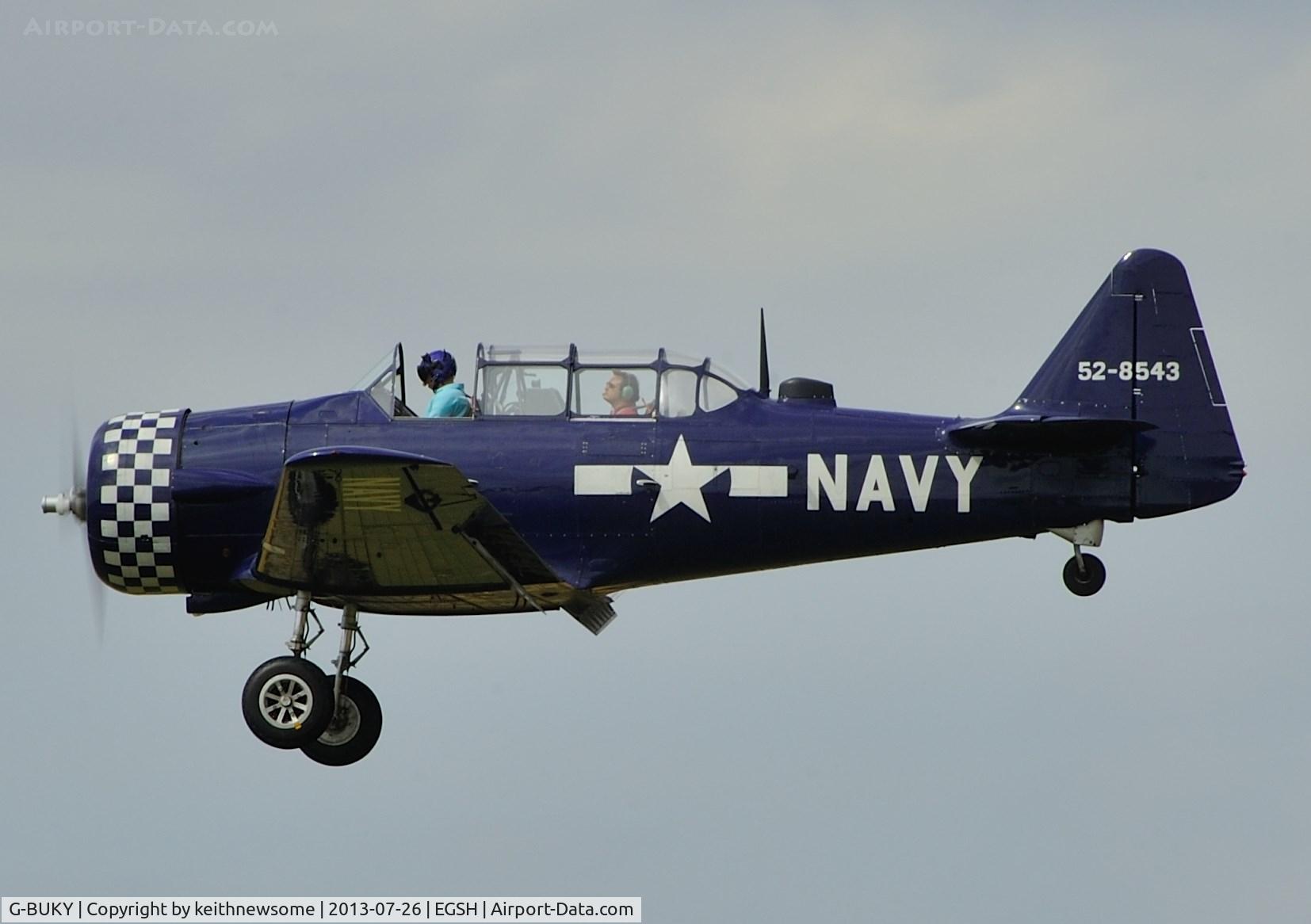 G-BUKY, 1952 Canadian Car & Foundry T-6H Harvard Mk.4M C/N CCF4-464, Recent arrival at Norwich !