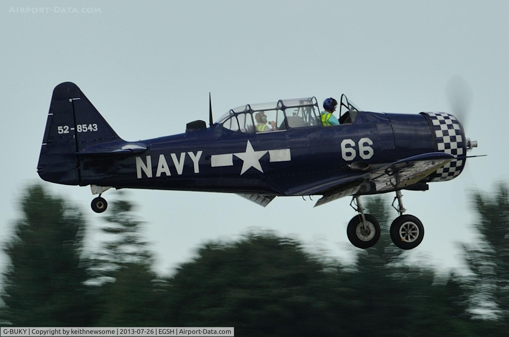 G-BUKY, 1952 Canadian Car & Foundry T-6H Harvard Mk.4M C/N CCF4-464, Recent arrival at Norwich !