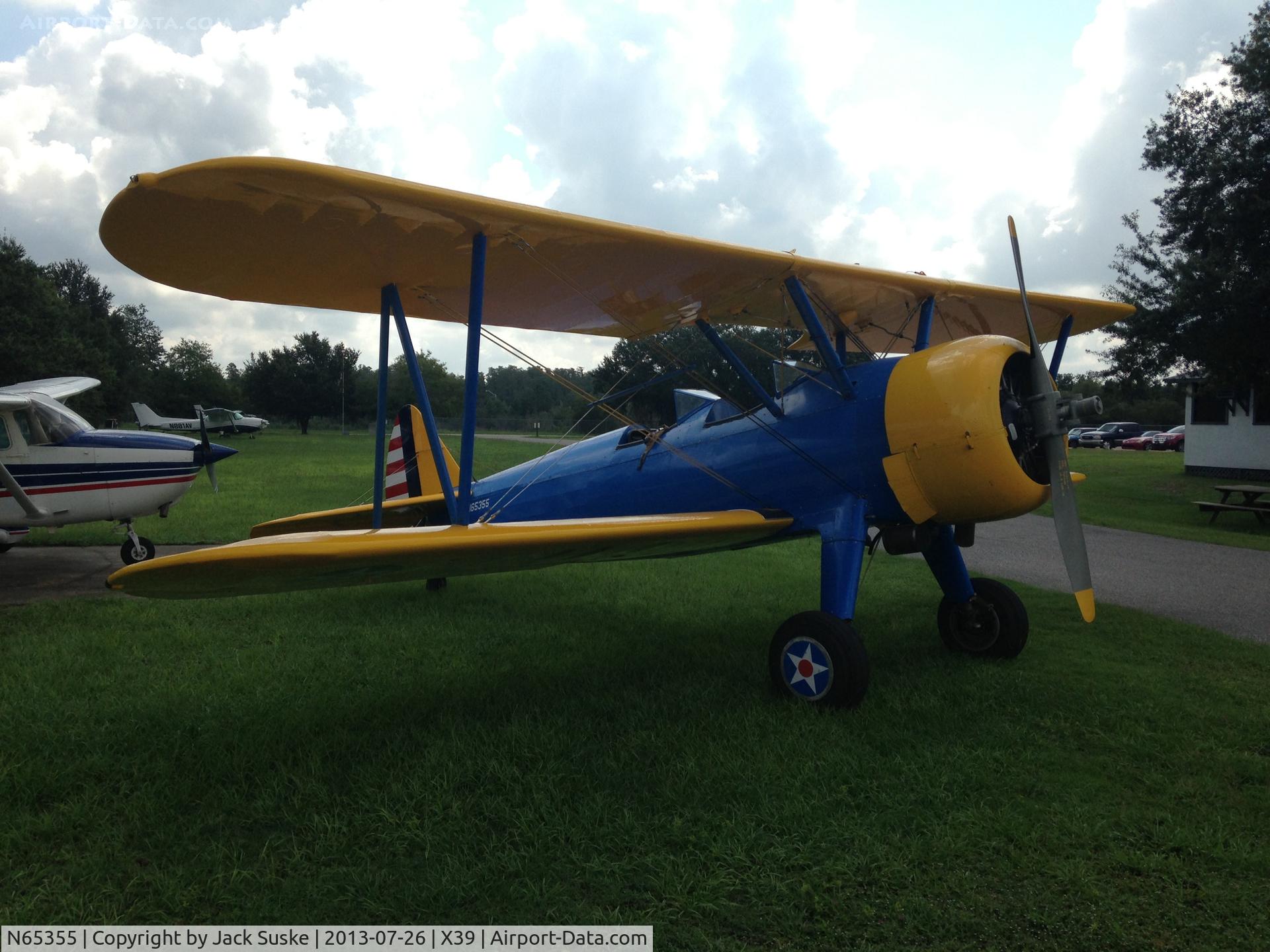 N65355, 1942 Boeing B75N1 C/N 75-6512, Parked at Tampa North ramp