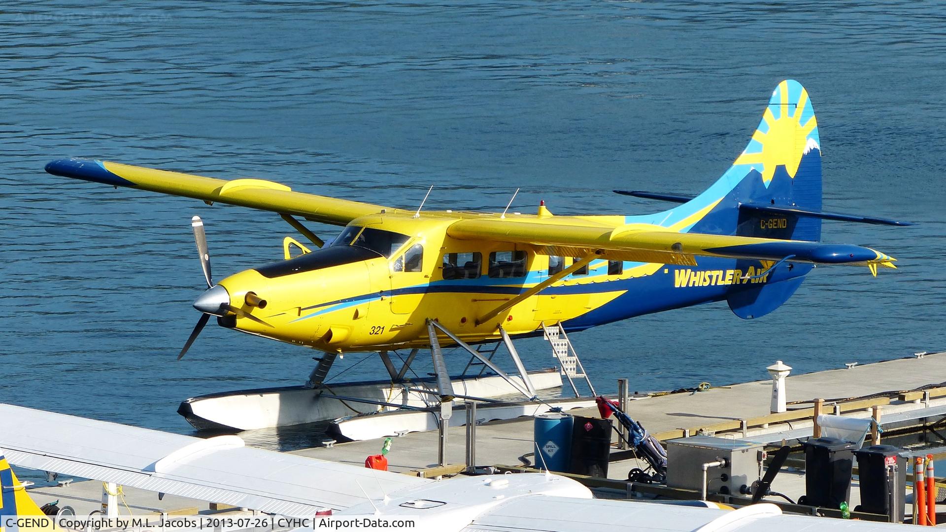 C-GEND, 1960 De Havilland Canada DHC-3 Otter C/N 371, Whistler Air #321 at Harbour Air terminal in Coal Harbour.