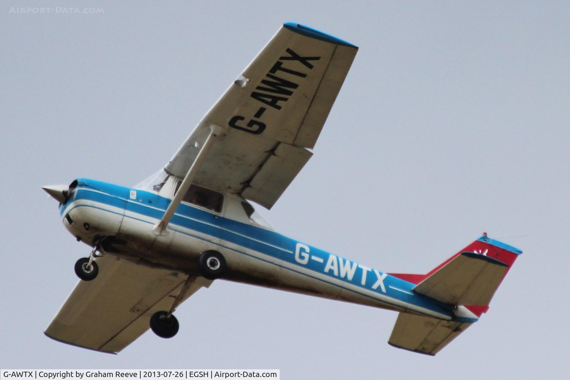 G-AWTX, 1968 Reims F150J C/N 0404, Departing from Norwich.