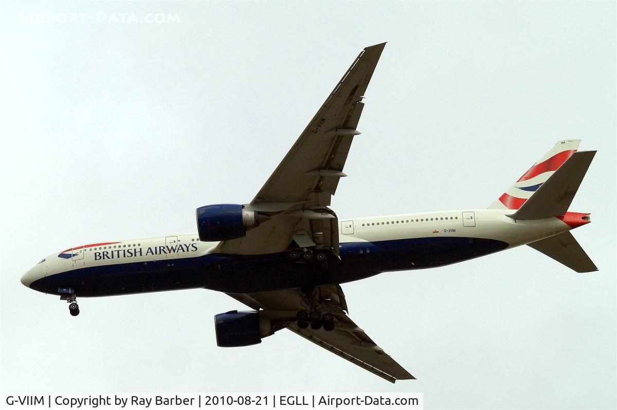 G-VIIM, 1998 Boeing 777-236/ER C/N 28841, Boeing 777-236ER [28841] (British Airways) Home~G 21/08/2010