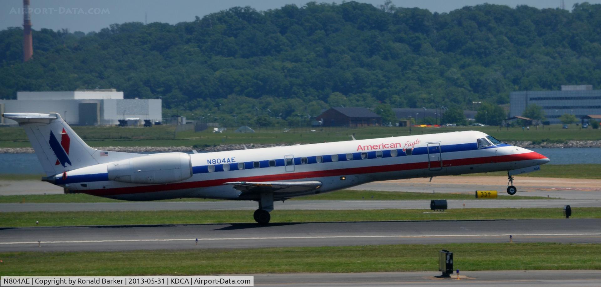 N804AE, 2001 Embraer ERJ-140LR (EMB-135KL) C/N 145487, Takeoff DCA