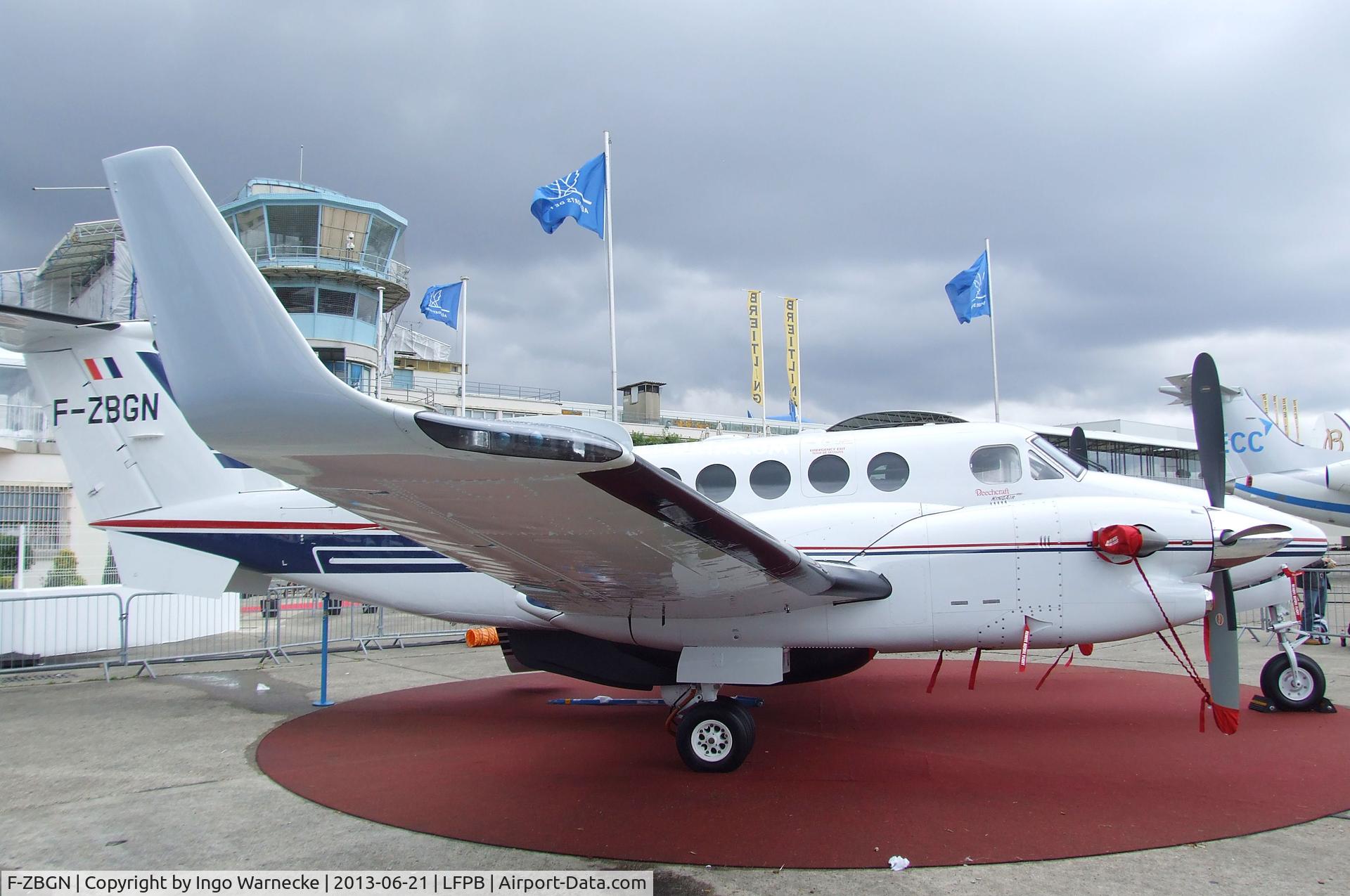 F-ZBGN, Hawker Beechcraft 350ER King Air (B300CER) C/N FL-781, Beechcraft B350 Super King Air of the Douane Francaise (French Customs Service) at the Aerosalon 2013, Paris