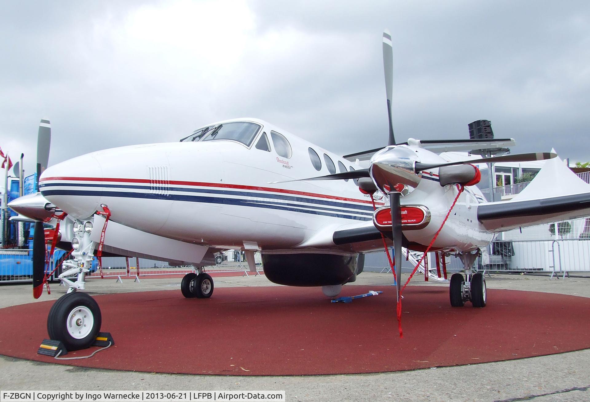 F-ZBGN, Hawker Beechcraft 350ER King Air (B300CER) C/N FL-781, Beechcraft B350 Super King Air of the Douane Francaise (French Customs Service) at the Aerosalon 2013, Paris