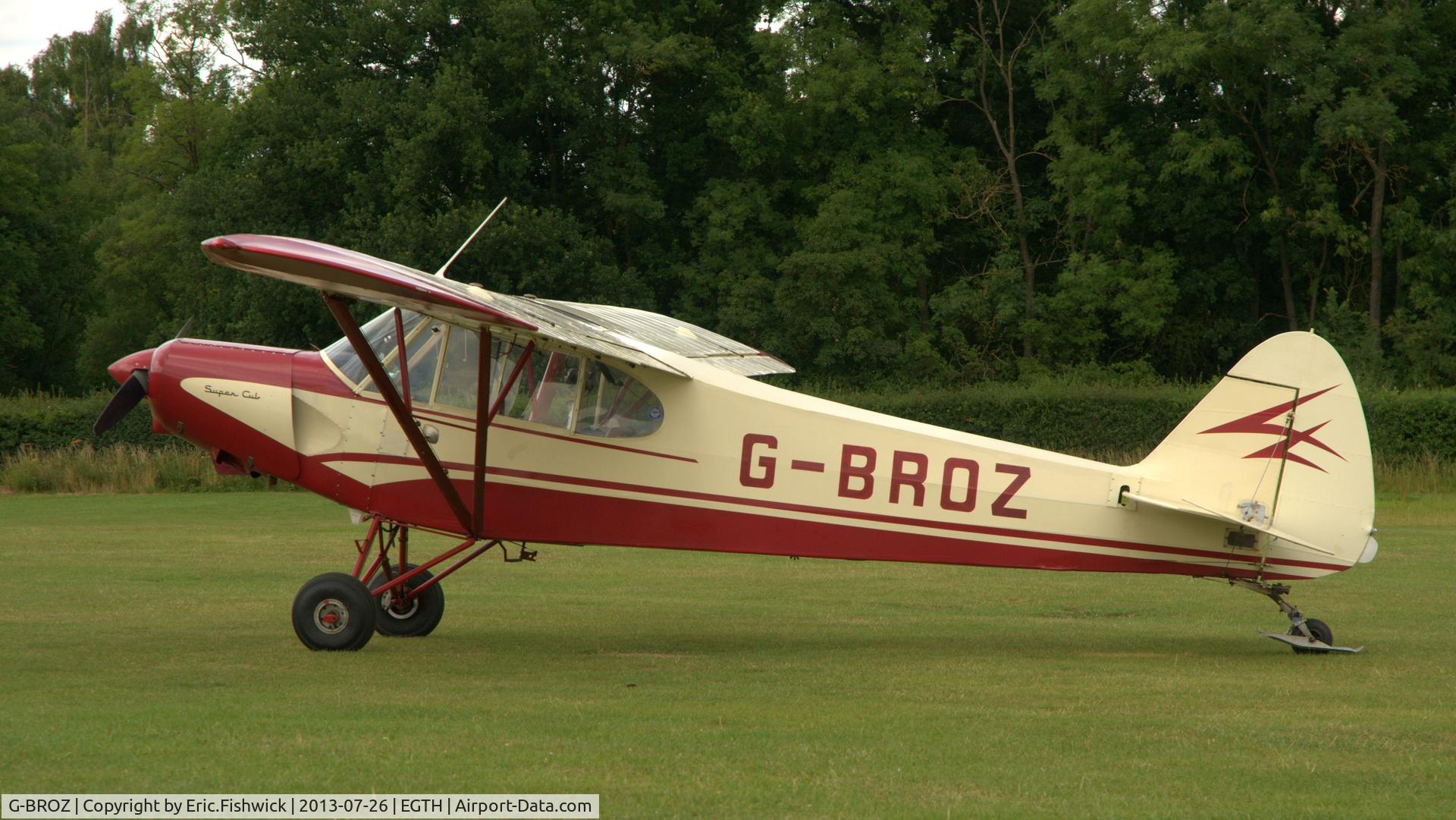 G-BROZ, 1958 Piper PA-18-150 Super Cub C/N 18-6754, 1. G-BROZ visiting Shuttleworth (Old Warden) Aerodrome.