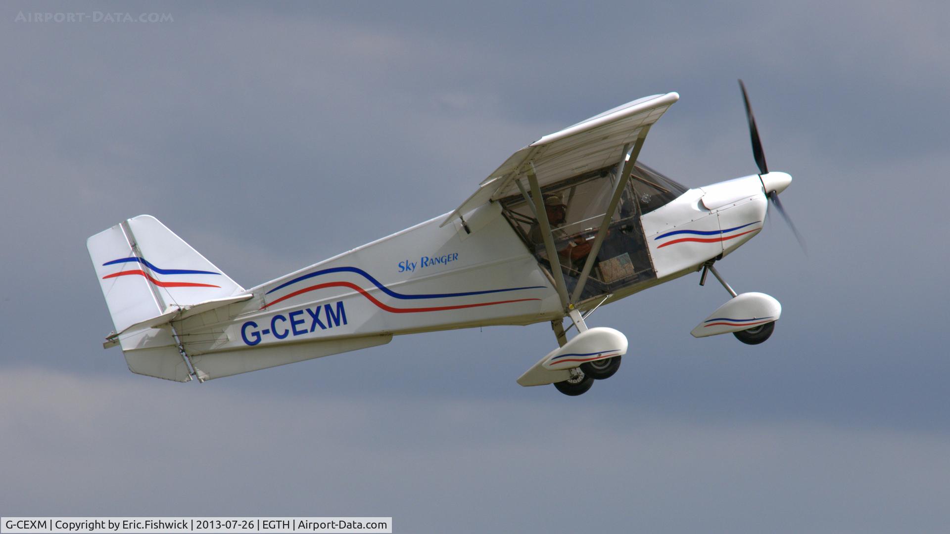 G-CEXM, 2007 Skyranger Swift 912S(1) C/N BMAA/HB/556, 42. G-CEXM departing Shuttleworth (Old Warden) Aerodrome.