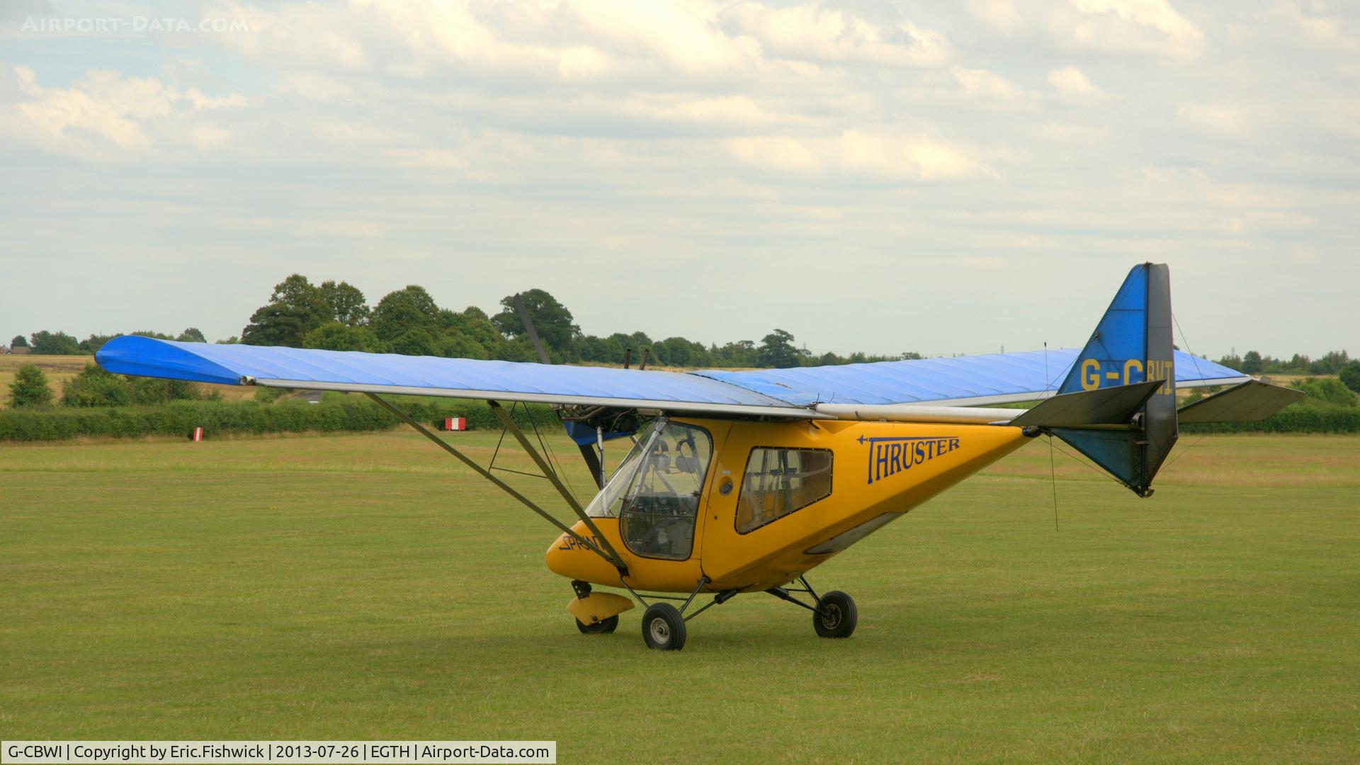 G-CBWI, 2002 Thruster T600N 450 C/N 0102-T600N-071, 1. G-CBWI visiting Shuttleworth (Old Warden) Aerodrome.