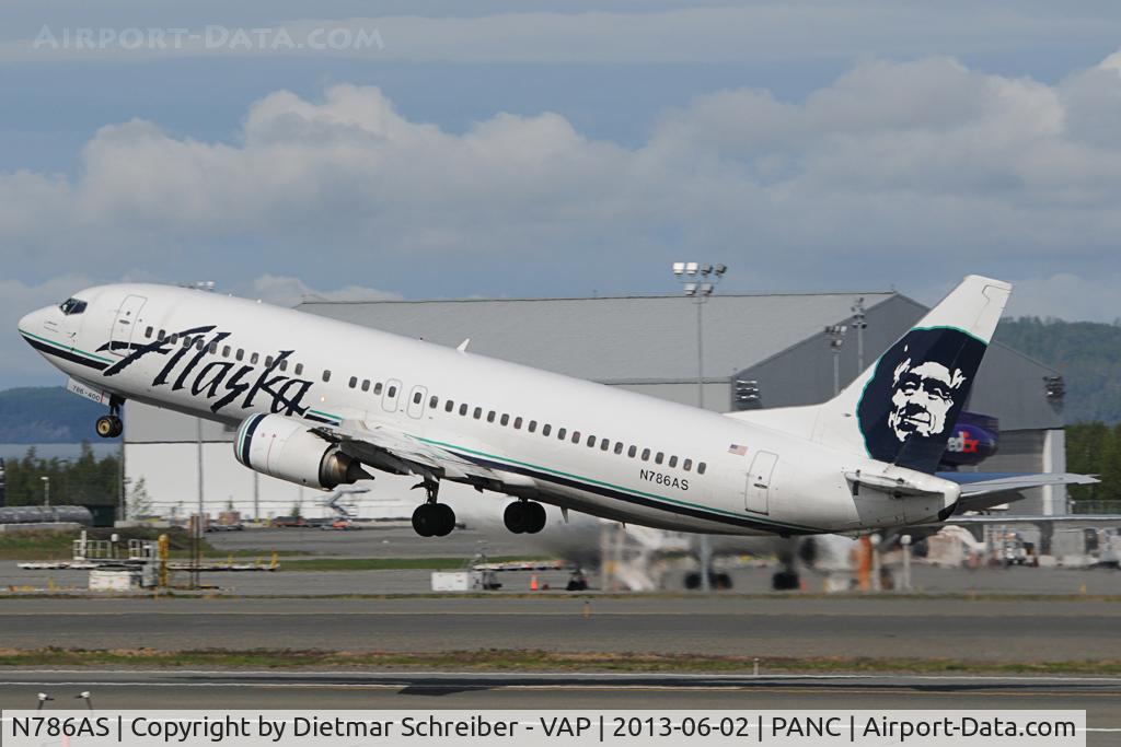 N786AS, 1990 Boeing 737-4S3 C/N 24795, Alaska Airlines Boeing 737-400