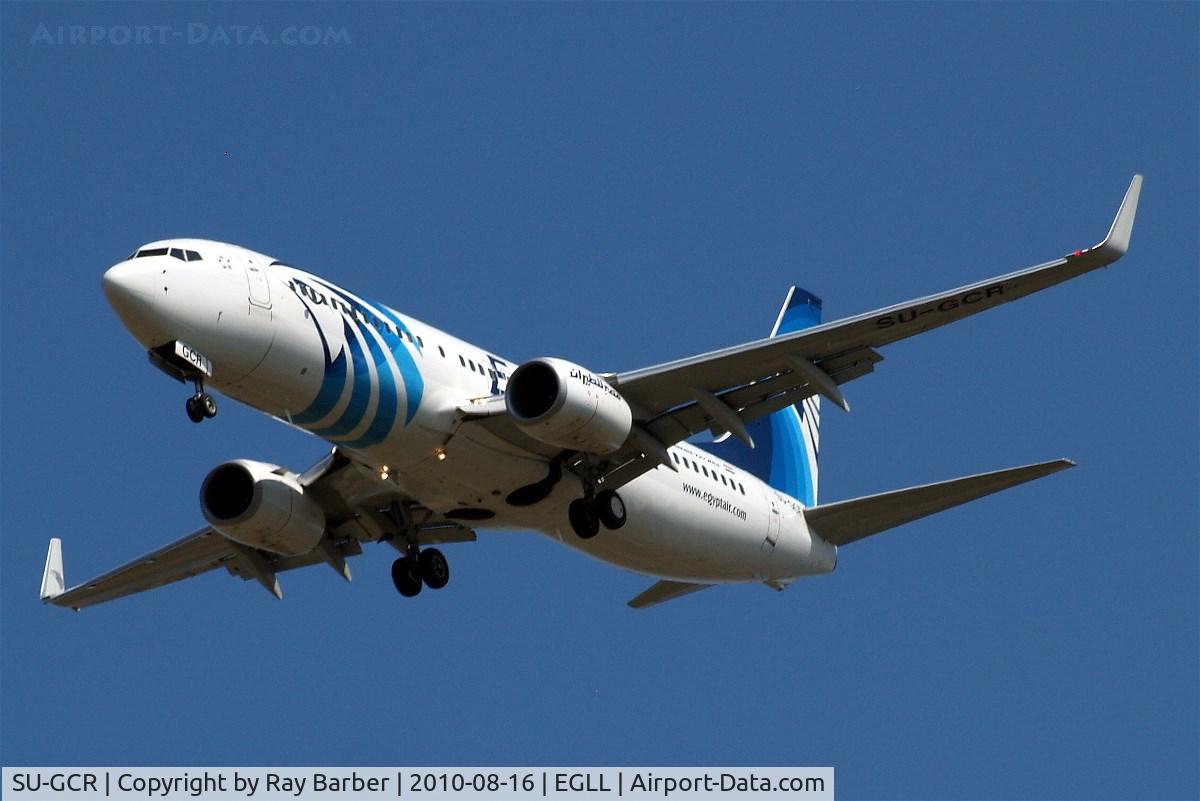 SU-GCR, 2009 Boeing 737-866 C/N 35562, Boeing 737-866 [35562] (EgyptAir) Home~G 16/08/2010. On approach 27R.
