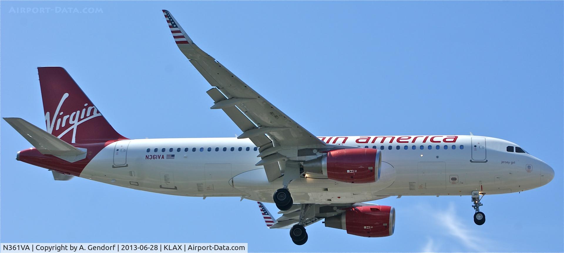 N361VA, 2013 Airbus A320-214 C/N 5515, Virgin America, seen here with it´s new 