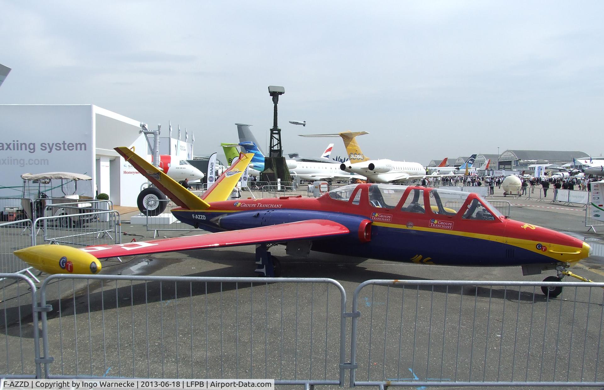 F-AZZD, Fouga CM-170 Magister C/N 411, Fouga CM.170 Magister of the Patrouille Tranchant  at the Aerosalon 2013, Paris