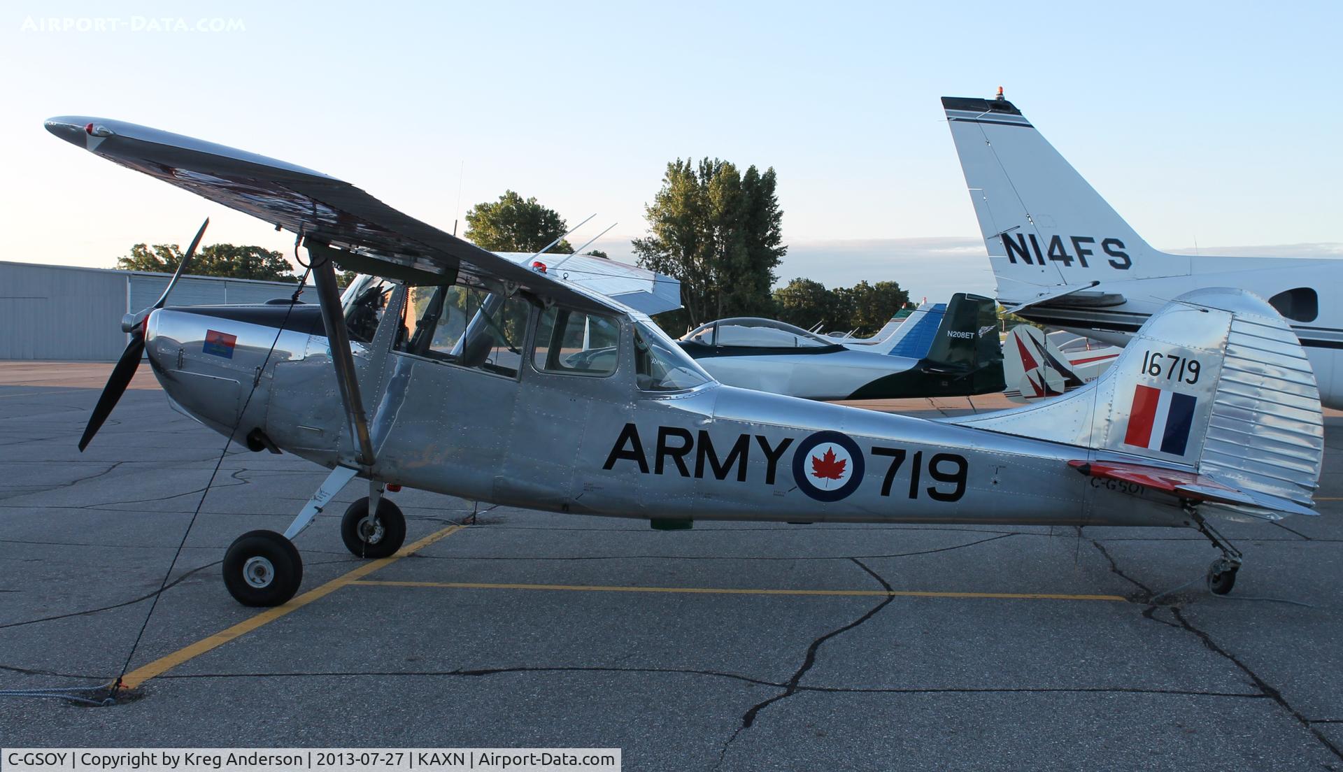 C-GSOY, 1953 Cessna 305A C/N 22774, Cessna 305A Birddog on the line.