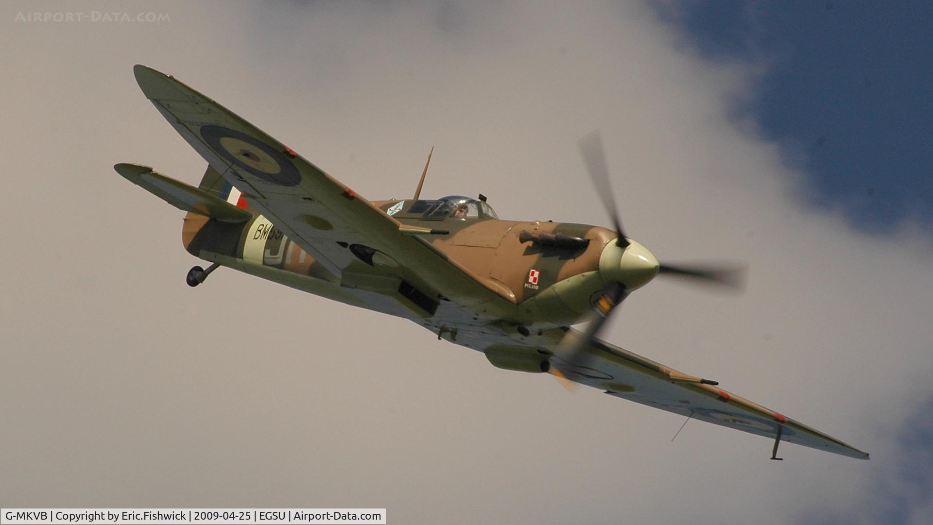 G-MKVB, 1942 Supermarine 349 Spitfire LF.Vb C/N CBAF.2461, 44. G-MKVB visiting Shuttleworth (Old Warden) Aerodrome for The Spitfire Society