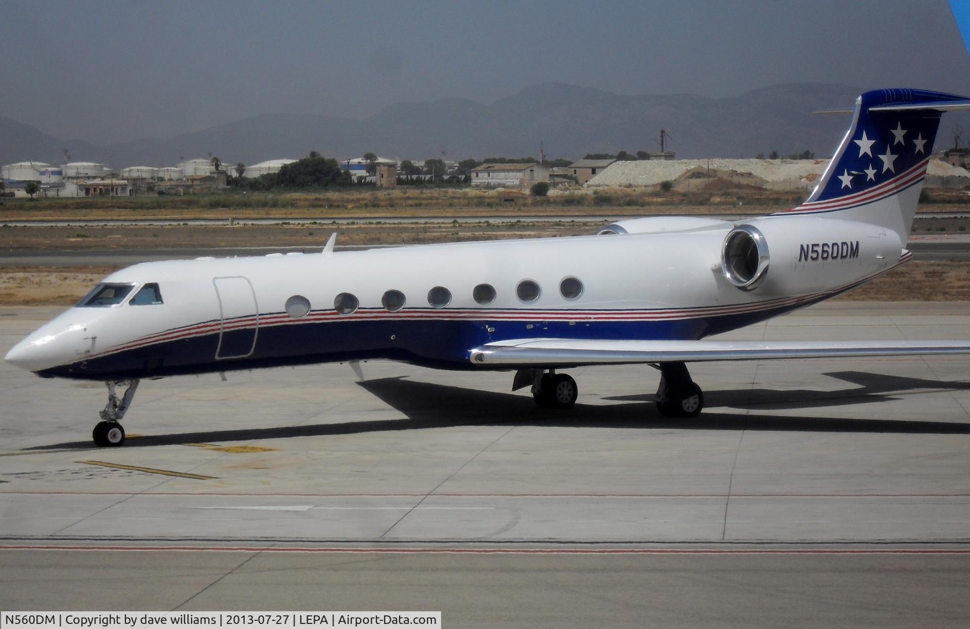 N560DM, 2004 Gulfstream Aerospace GV-SP (G550) C/N 5045, Parked-up at Palma, Majorca 27/07/2013