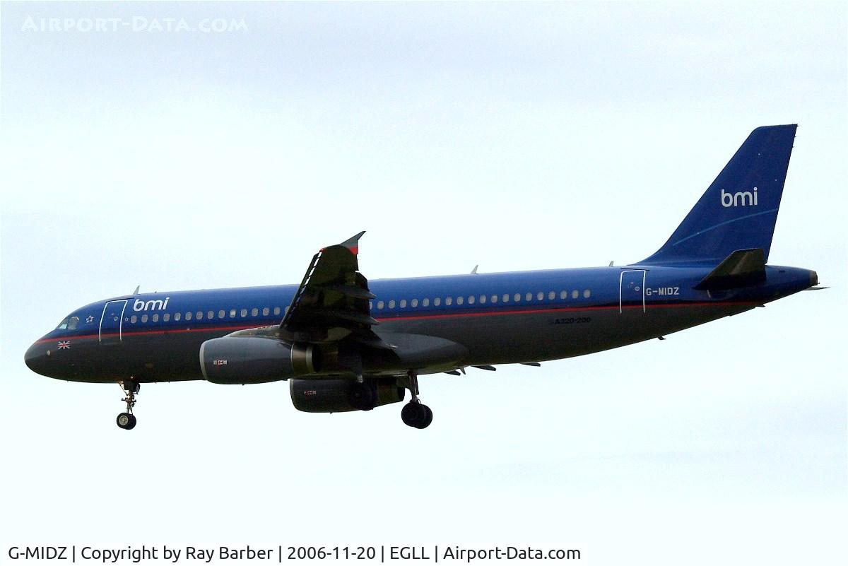 G-MIDZ, 1999 Airbus A320-232 C/N 934, Airbus A320-232 [0934] (bmi British Midland) Heathrow~G 20/11/2006. On finals 27L.