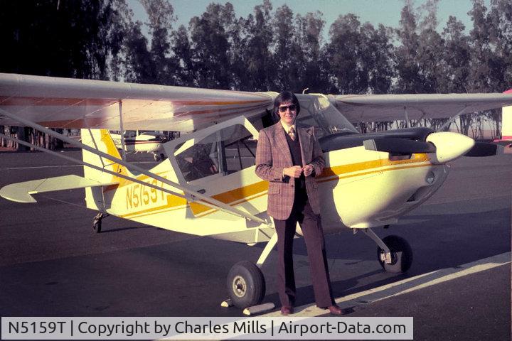 N5159T, 1967 Champion 7ECA Citabria C/N 189, At the Nut Tree for lunch on a lovely California day, c. 1978.