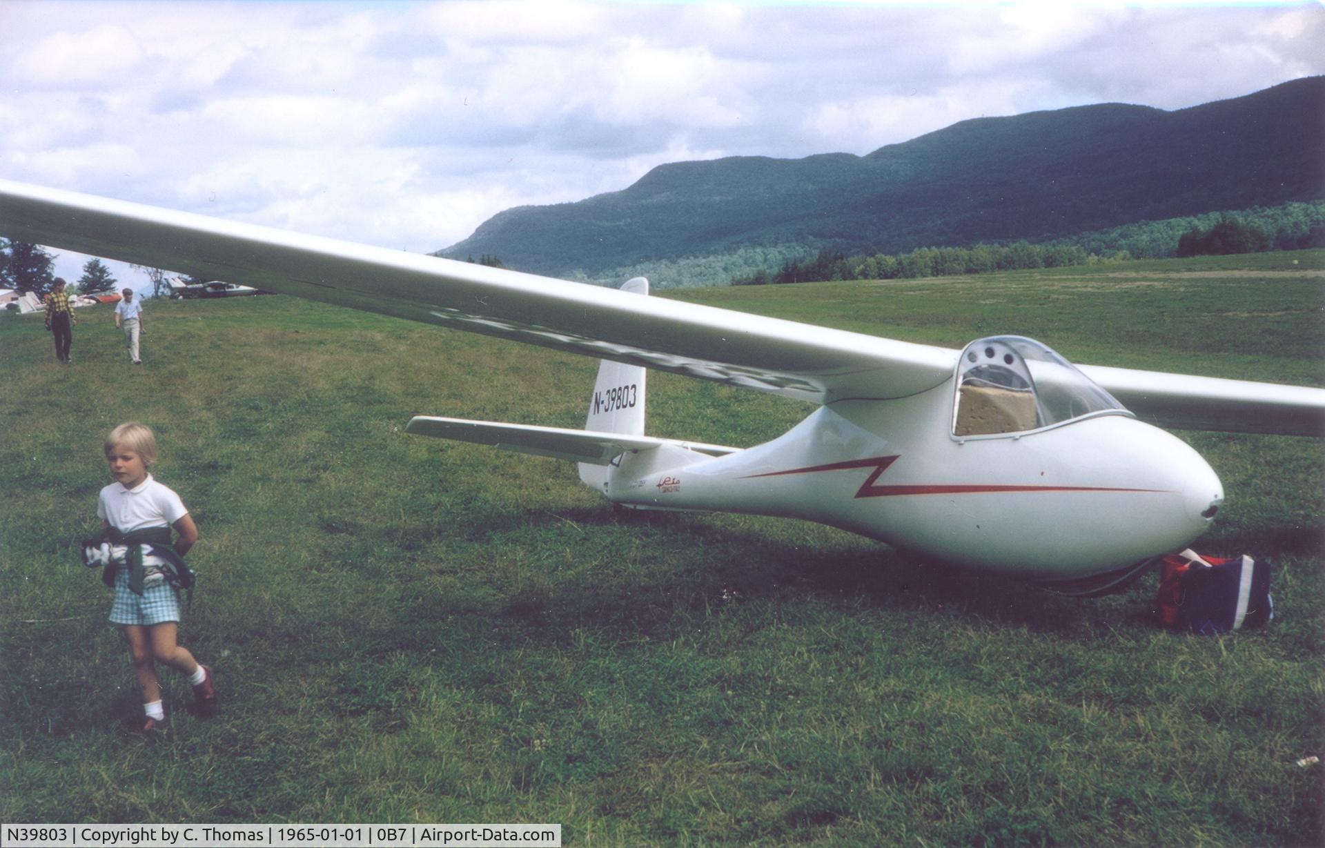N39803, 1965 Aer-pegaso M-100S C/N 059, 39803 at Sugarbush. VT, circa 1966