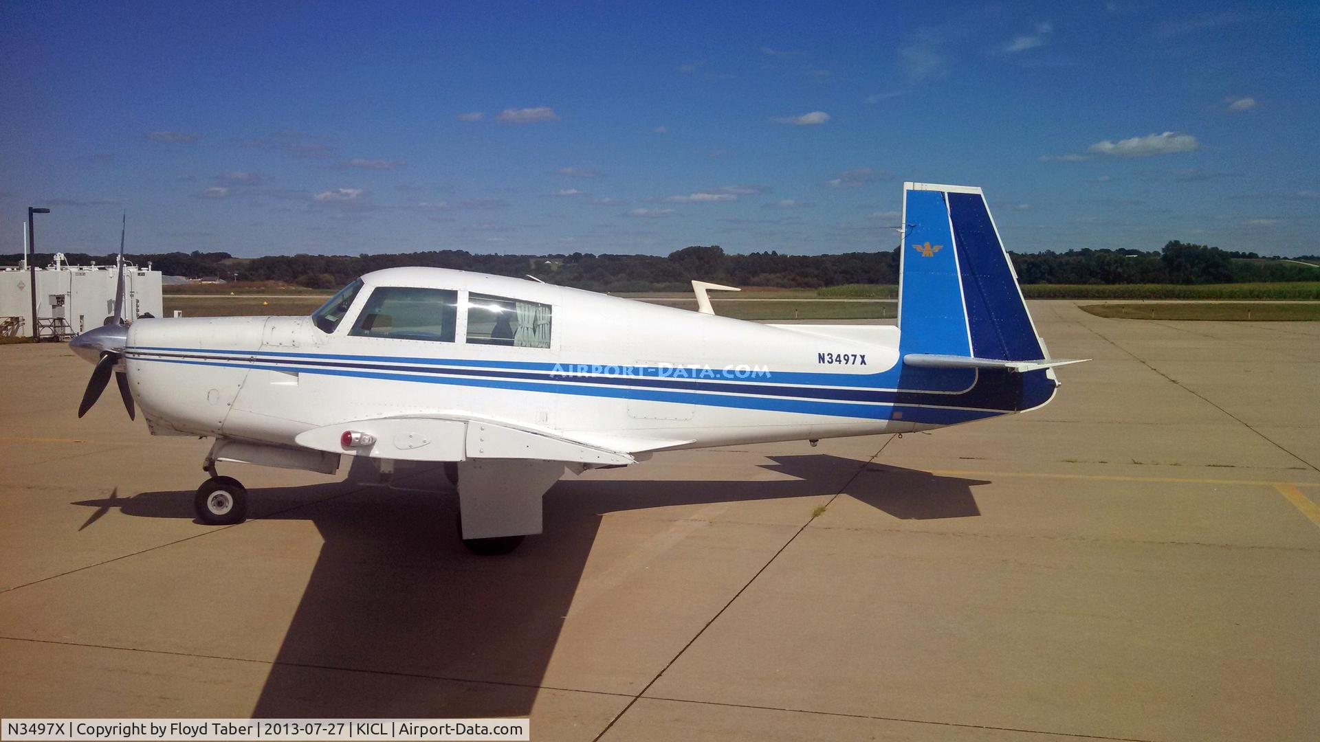 N3497X, 1966 Mooney M20C Ranger C/N 3428, Just landed to see the model airplane show