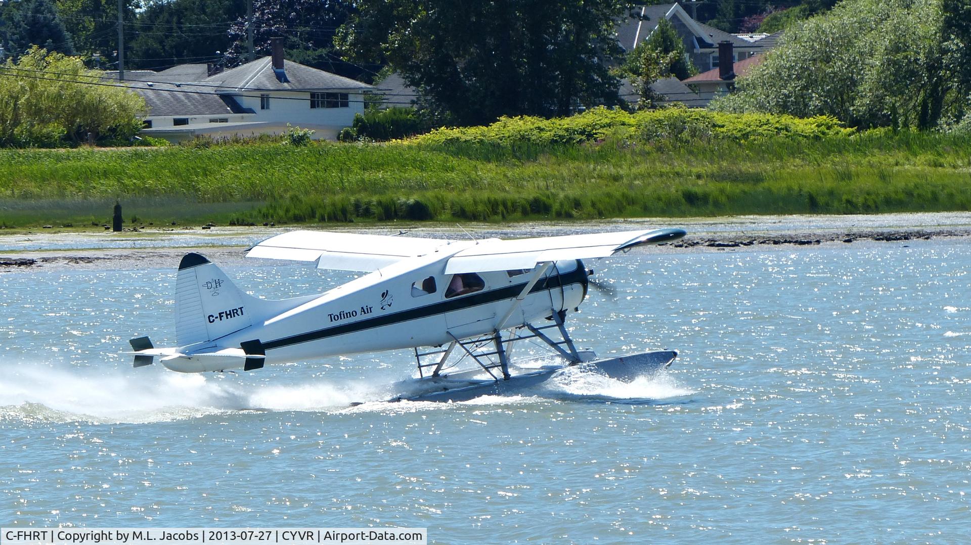 C-FHRT, 1959 De Havilland Canada DHC-2 Beaver Mk.1 C/N 1203, Tofino Air Beaver taking off on the Fraser River.