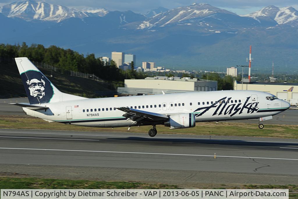 N794AS, 1998 Boeing 737-490 C/N 28889, Alaska Airlines Boeing 737-400
