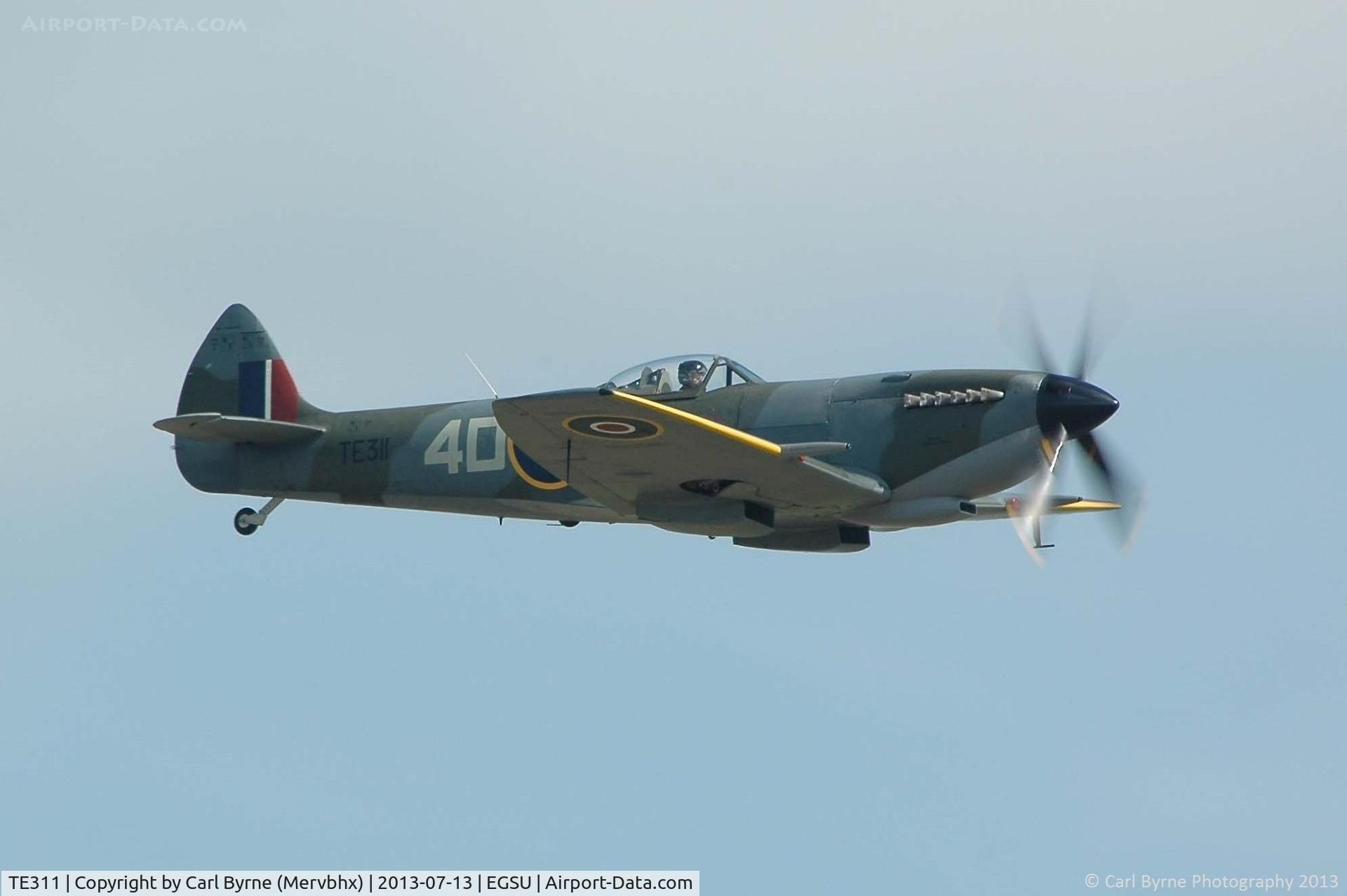 TE311, 1945 Supermarine 361 Spitfire LF.XVIe C/N CBAF.IX.4497, Flying as part of the 