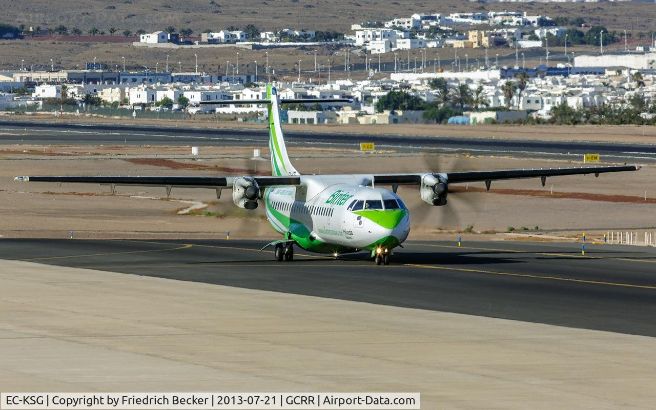 EC-KSG, 2008 ATR 72-212A C/N 796, taxying to the active