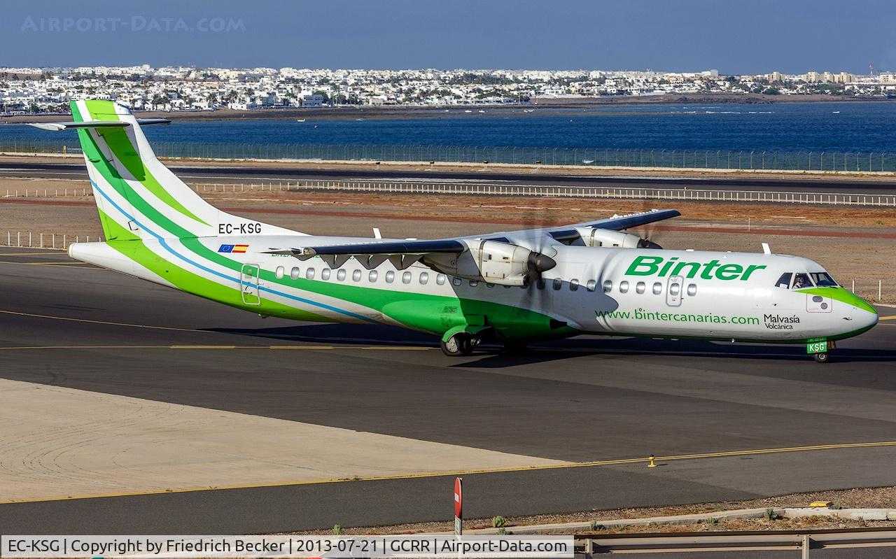 EC-KSG, 2008 ATR 72-212A C/N 796, taxying to the active