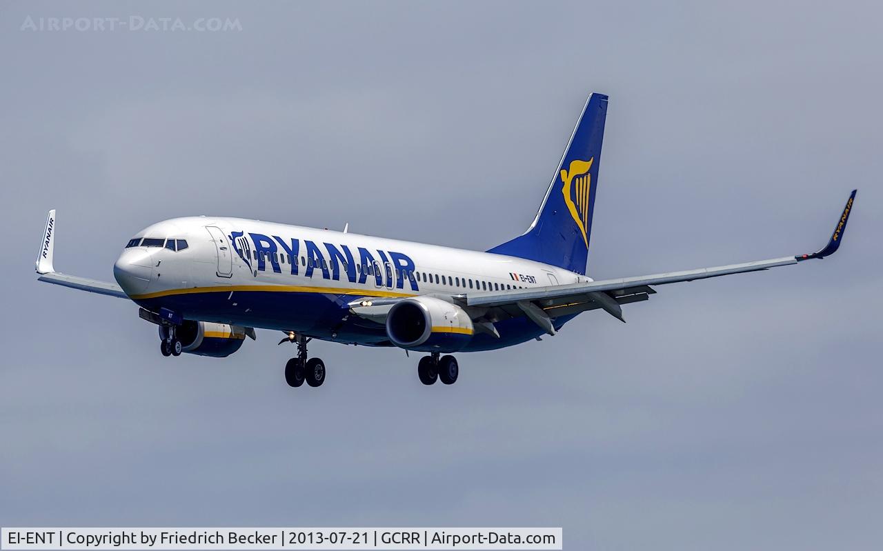 EI-ENT, 2010 Boeing 737-8AS C/N 35040, on final at Arrecife