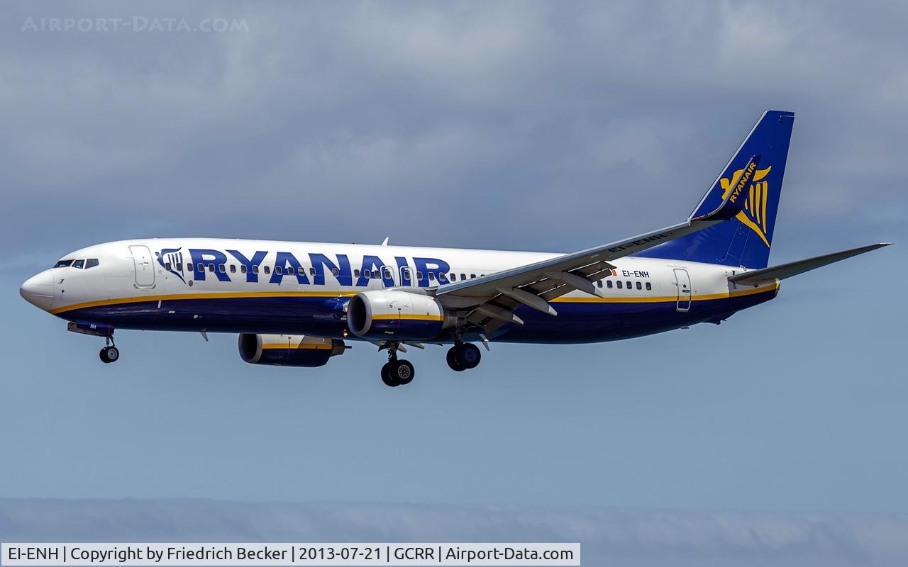 EI-ENH, 2010 Boeing 737-8AS C/N 35033, on final at Arrecife