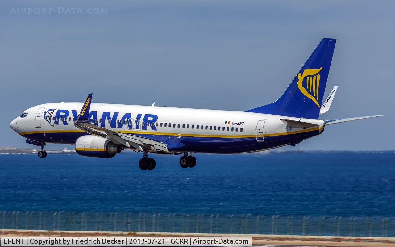 EI-ENT, 2010 Boeing 737-8AS C/N 35040, on final at Arrecife