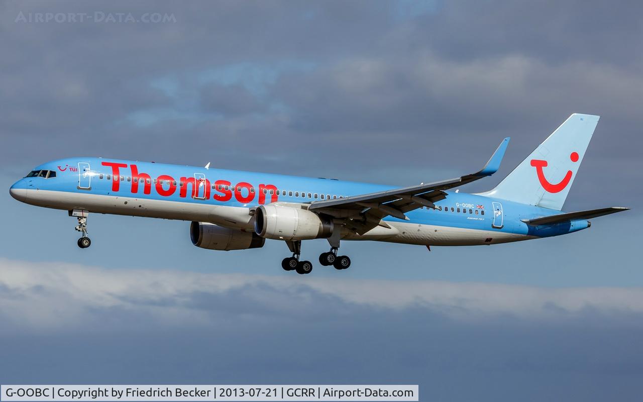 G-OOBC, 2003 Boeing 757-28A C/N 33098, on final at Arrecife