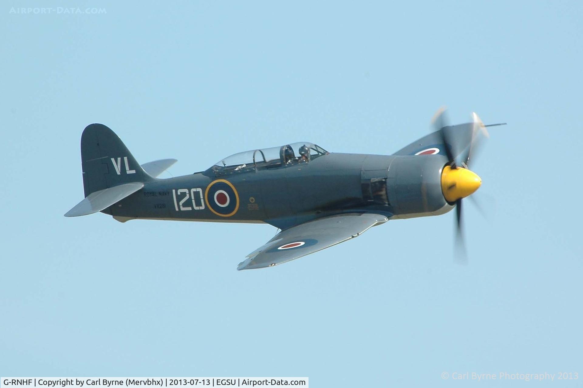 G-RNHF, 1949 Hawker Sea Fury T.20 C/N ES.3615, Flying as part of the 